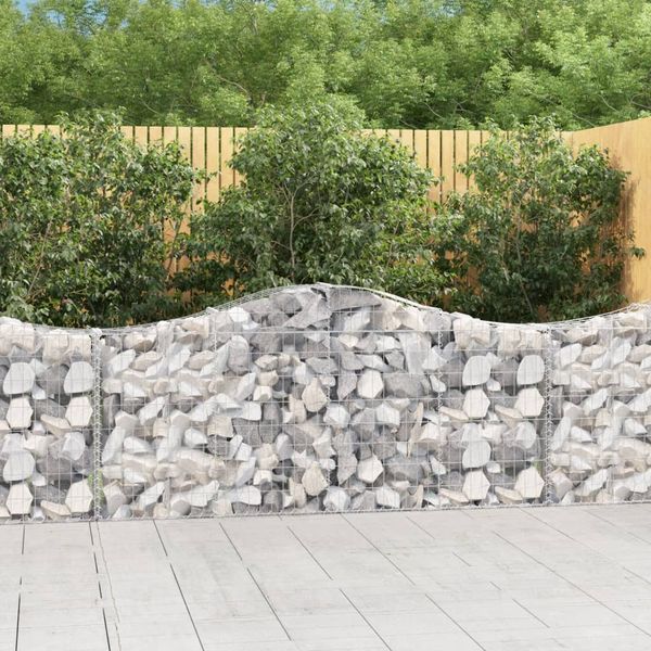 vidaXL Oblúkové gabionové koše 25ks 200x30x80/100cm pozinkované železo