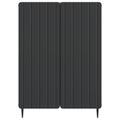 vidaXL Servírovacia skriňa Čierna 66 x 34,5 x 92 cm Kompozitné drevo