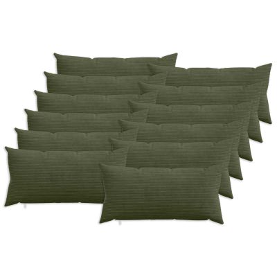 vidaXL Poťah na podložku 12 pcs HEERLEN Zelená 40 x 80 cm manšestr
