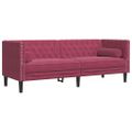vidaXL 3-miestna Sedacia súprava Chesterfield s opierkami zamat