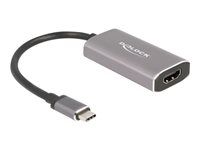Video adaptér - USB-C s piny (male) do HDMI se zdířkami (female) - 20 cm - šedá - podpora 8K60Hz (7680 x 4320)