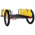 vidaXL Príves na bicykel, žltý, oxfordská látka, železo