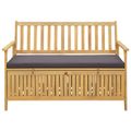 vidaXL Úložná lavička 2 -Seater 120 x 63 x 84 cm Obdĺžnikový