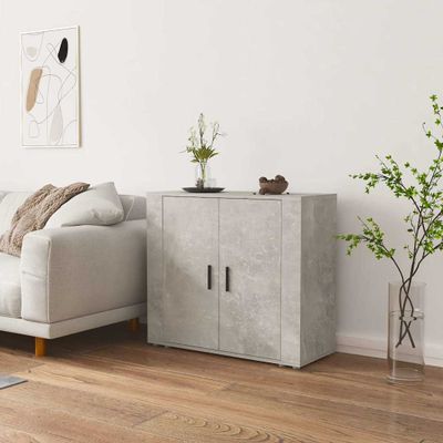 vidaXL Komoda betónovo sivá 80x33x70 cm spracované drevo