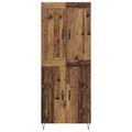 vidaXL Highboard Staré drevo 69,5 x 34 x 180 cm Kompozitné drevo