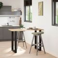 vidaXL Nohy barového stola v tvare U, 2 ks, čierne, 60 x (90-91) cm, oceľové