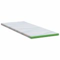 vidaXL Matracová podložka Biela a zelená 70 x 200 cm Jacquardová látka