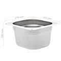 vidaXL Gastronádoby 12 ks, GN 1/6, 100 mm, nehrdzavejúca oceľ