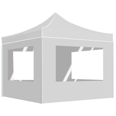 vidaXL Profesionálny skladací stan+steny, hliník 3x3 m, biely