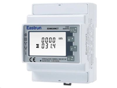 Elektromer 3F na DIN lištu trojfázový EASTRON SDM 630 MCT, MID, Modbus