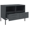vidaXL TV skrinka antracitová 68x39x50,5 cm oceľ