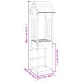 vidaXL Hracia veža 52,5x46,5x206,5 cm impregnované drevo borovica