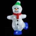 vidaXL LED vianočná akrylová figúrka snehuliaka exteriér aj interiér 30 cm