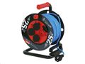 Prodlužovací kabel EMOS P08525W na bubne 25 m / 4 zásuvky / modrý / PVC / 230 V / 1,5 mm2
