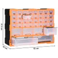 vidaXL Organizér so 38 zásuvkami 52x16x37,5 cm