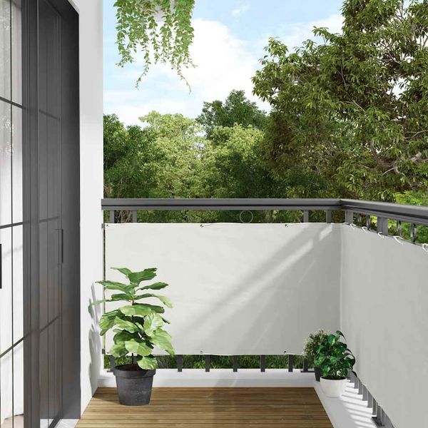 vidaXL Balkónová zástena, biela 700x75 cm, PVC