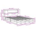 vidaXL Posteľ s knižnicou bez matraca vosková 120x200 cm masívne drevo