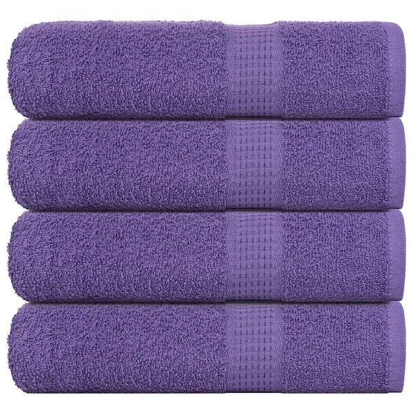 vidaXL Osušky do kúpeľne FROGN 4 ks fialové 100x150 cm 360 g/m²