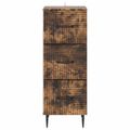 vidaXL Zásuvkový kabinet Dymový dub 33 x 34,5 x 89,5 cm