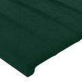 vidaXL Čelo postele so záhybmi tmavozelený 103x16x118/128 cm zamat