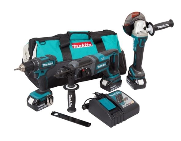 Makita Aku sada DGA504+DHR241+DDF482 Li-ion LXT 18 V
