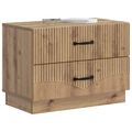 vidaXL Nočný stolík Dub artisan 62 x 34,5 x 44,5 cm Kompozitné drevo