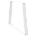 vidaXL Nohy k jedálenskému stolu v tvare V, 2 ks, biele, 100 x (72-73,3) cm, oceľ