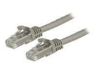 Startech 15m CAT6 Ethernet Cable, 10 Gigabit Snagless RJ45 650MHz 100W PoE Patch Cord, CAT 6 10GbE UTP Network Cable w/Strain Relief, Grey, Wiring is UL Certified/TIA - Category 6 - 24AWG (N6PATC15MGR) - Patch kábel - RJ-45 (M) do RJ-45 (M) - 15 m - UTP - CAT 6 - lisovaný, prevedenie bez hrbolčeka - sivá
