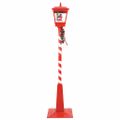 vidaXL Vianočná pouličná lampa s lampášom Červená 40,5x40,5x180cm