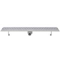 vidaXL Rovný sprchový odtok s líniami 2 ks 930x140 mm nehrdzavejúca oceľ