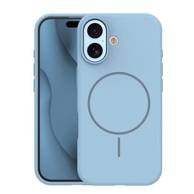 Silikónové tenké Mag puzdro pre iPhone 17 / 18 6,3" svetlomodré