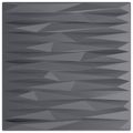 vidaXL Nástenné panely 12 ks 50 x 50 cm Kameňovo šedá XPS Pena