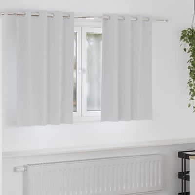 vidaXL Záclony na zatemnenie s krúžkami 2 pcs Bledá šedá 140 x 140 cm
