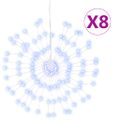 vidaXL Vianočná svietiaca hviezda 140 LED 8 ks studené biele 17 cm