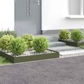 vidaXL Obrubník trávnika 4 ks 100 x 60 x 20 cm Oceľ Olivovo zelená