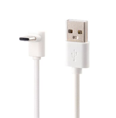 PremiumCord USB C-USB A, zahnutý, biely, 50 cm
