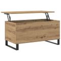 vidaXL Konferenčný stolík dub artisan 90x44,5x45 cm kompozitné drevo