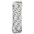 vidaXL Lano na čln 14 mm 12 m Biela a čierna Polyester
