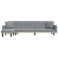 vidaXL Pohovka v tvare L bledosivá 275x140x70 cm látka