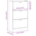 vidaXL Botník dymový dub 63x24x103 cm spracované drevo