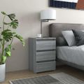 vidaXL Nočný stolík sivý sonoma 40x35x62,5 cm spracované drevo