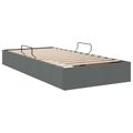 vidaXL Otomanový posteľný rám Tmavo šedá 100 x 200 cm látka
