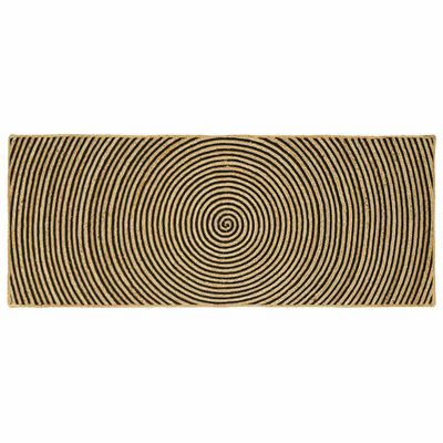 vidaXL Kusové koberce Čierna 80 x 200 cm Juta