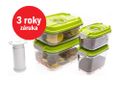 STATUS Tritan 5-dielny set vákuových dóz 157531, zelená