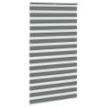 vidaXL Zebra roleta tmavošedá 130x200 cm šírka látky 125,9cm polyester