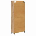 vidaXL Highboard Remeselný dub 69,5 x 34 x 180 cm Kompozitné drevo