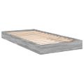 vidaXL Posteľný rám sivý dub sonoma 90x200 cm borovicový masív