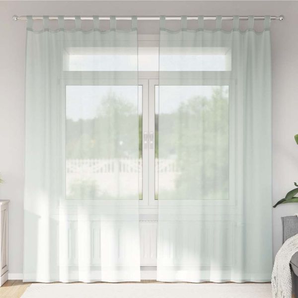 vidaXL Voálové závesy so slučkami, 2 ks, svetlosivé, 140x225 cm