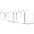 vidaXL Altánok so strechou, biely 20,07x2,28x2,69 m, polyetylén