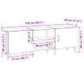 vidaXL Zostava TV skriniek 150 x 30 x 50 cm Čierny dub